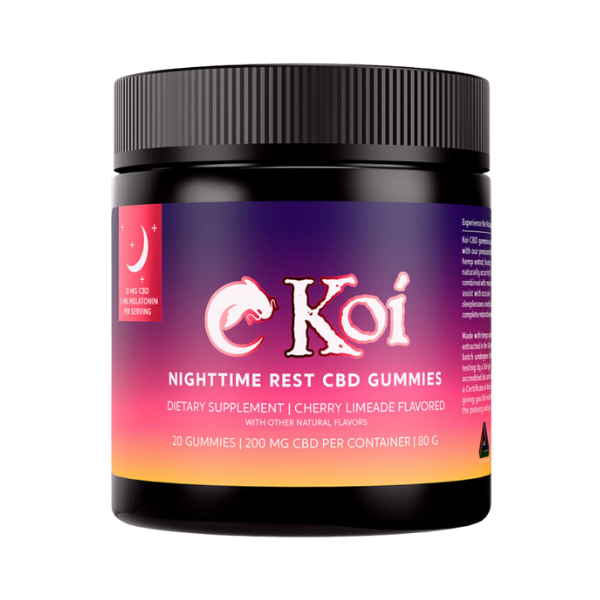 Koi CBD Gummy Jars*** / 200mg / Cherry Limeade Nighttime Rest CBD With MELATONIN
